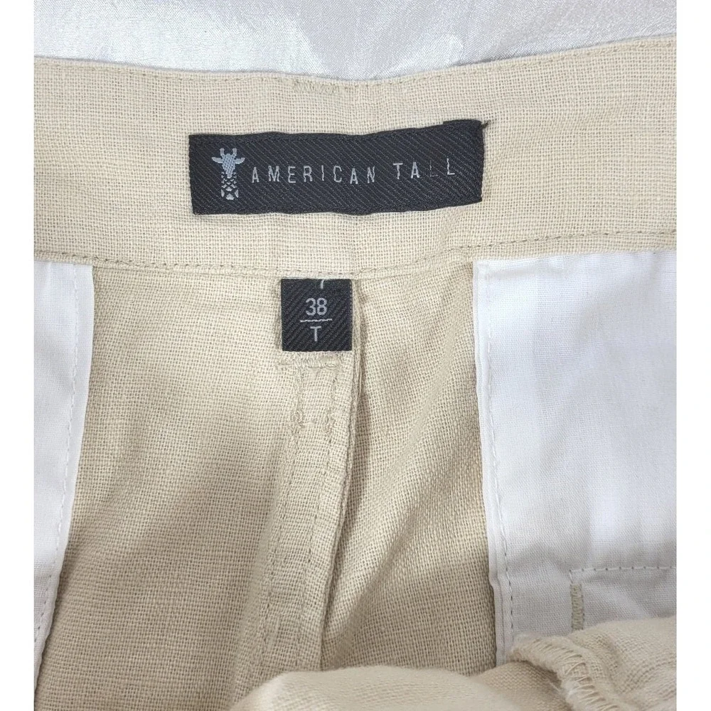 American Tall Men's Linen Blend Woven Shorts - Sandstone - Size 38T - 10" Inseam - Picture 3 of 5